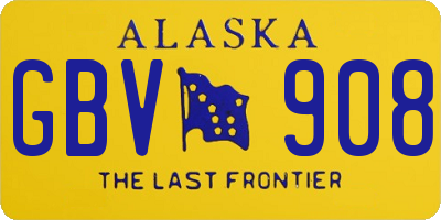 AK license plate GBV908