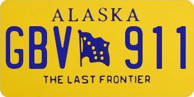 AK license plate GBV911