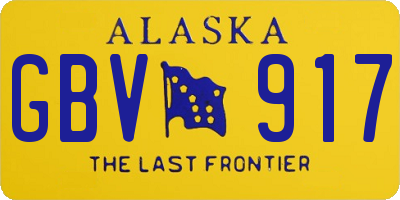 AK license plate GBV917