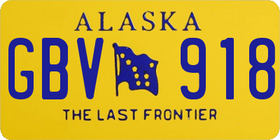 AK license plate GBV918
