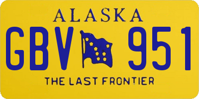 AK license plate GBV951