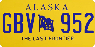 AK license plate GBV952