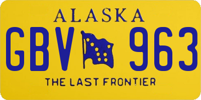 AK license plate GBV963