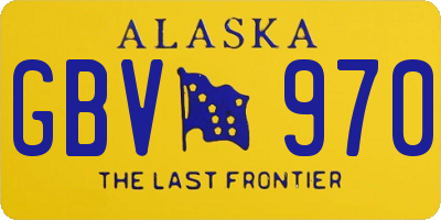 AK license plate GBV970