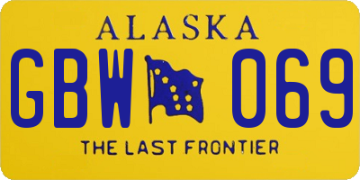 AK license plate GBW069