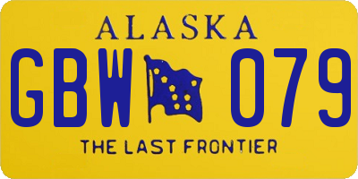 AK license plate GBW079