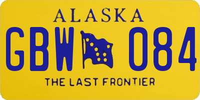 AK license plate GBW084