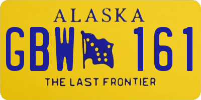 AK license plate GBW161
