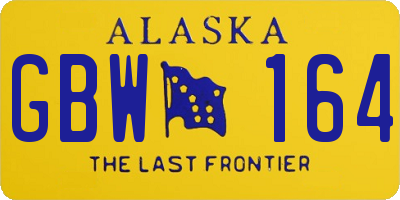 AK license plate GBW164