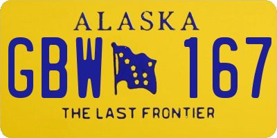 AK license plate GBW167