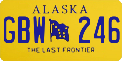AK license plate GBW246