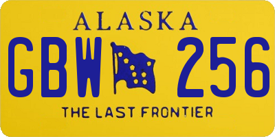 AK license plate GBW256