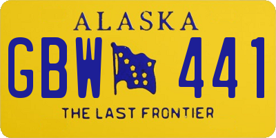 AK license plate GBW441