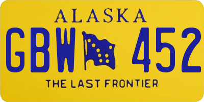 AK license plate GBW452