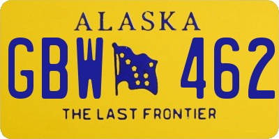 AK license plate GBW462