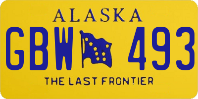 AK license plate GBW493