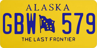 AK license plate GBW579