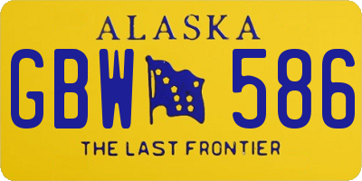 AK license plate GBW586