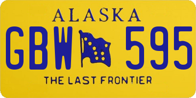 AK license plate GBW595