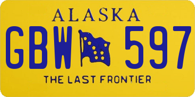 AK license plate GBW597