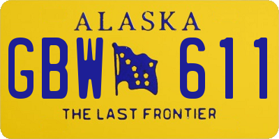 AK license plate GBW611