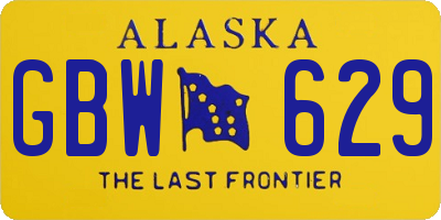AK license plate GBW629