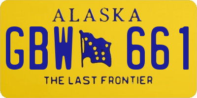 AK license plate GBW661
