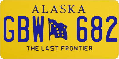 AK license plate GBW682