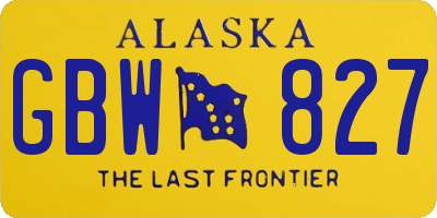 AK license plate GBW827