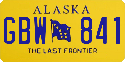 AK license plate GBW841