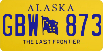 AK license plate GBW873