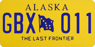 AK license plate GBX011