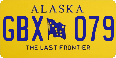 AK license plate GBX079