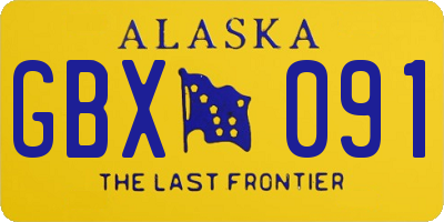 AK license plate GBX091
