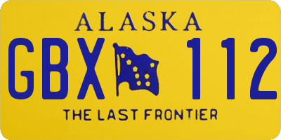 AK license plate GBX112