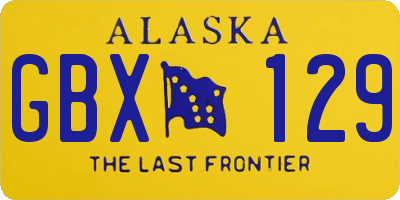 AK license plate GBX129