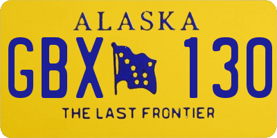 AK license plate GBX130