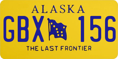 AK license plate GBX156