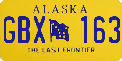 AK license plate GBX163