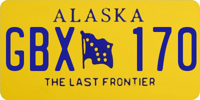 AK license plate GBX170