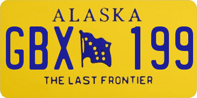 AK license plate GBX199