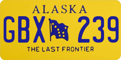 AK license plate GBX239