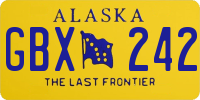 AK license plate GBX242