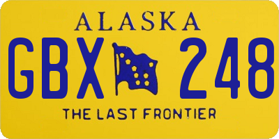 AK license plate GBX248