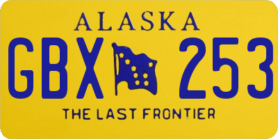 AK license plate GBX253