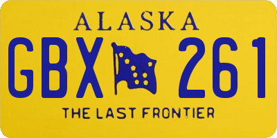 AK license plate GBX261