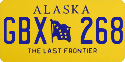 AK license plate GBX268