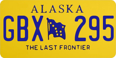 AK license plate GBX295