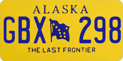 AK license plate GBX298