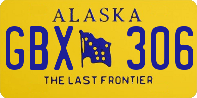 AK license plate GBX306